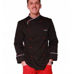 giacca cuoco modello italia nera