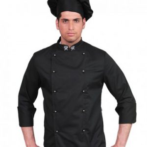 giacca cuoco unisex nera