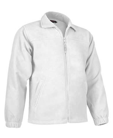 giacca in pile con zip intera Valento bianco 100% poliestere.