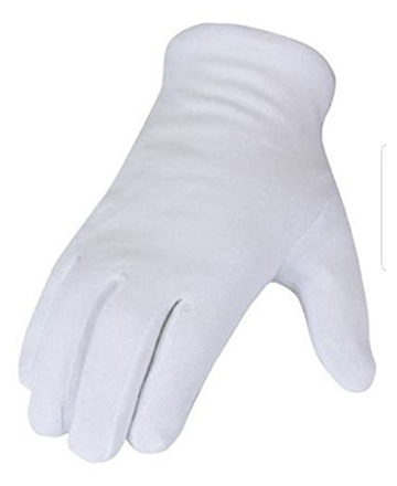 guanti bianchi cameriere in cotone isacco